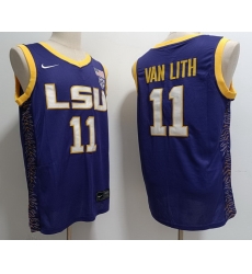 Men LSU Tigers #11 Hailey Van Lith Purple Baseball Stitched NCAA Jersey Men LSU Tigers #11 Hailey Van Lith Purple Baseball Stitched NCAA Jersey