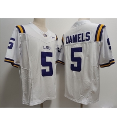 Men LSU tigers Jayden Daniels #5 White F U S E Stitched jersey Men LSU tigers Jayden Daniels #5 White F U S E Stitched jersey