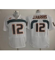 Hurricanes #12 Jacory Harris White Embroidered NCAA Jerseys Hurricanes #12 Jacory Harris White Embroidered NCAA Jerseys