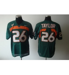 Hurricanes #26 Sean Taylor Green Stitched NCAA Jerseys Hurricanes #26 Sean Taylor Green Stitched NCAA Jerseys