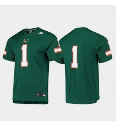 Men Miami Hurricanes 1 Green Replica College Football Jersey Men Miami Hurricanes 1 Green Replica College Football Jersey