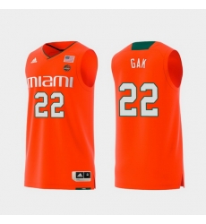 Men Miami Hurricanes Deng Gak Orange Replica College Basketball Jersey Men Miami Hurricanes Deng Gak Orange Replica College Basketball Jersey
