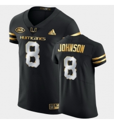Men Miami Hurricanes Duke Johnson Golden Edition Black Authentic Jersey Men Miami Hurricanes Duke Johnson Golden Edition Black Authentic Jersey