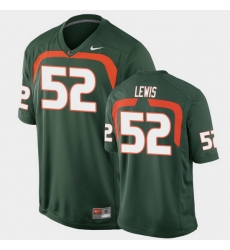 Men Miami Hurricanes Ray Lewis Game Green College Football Jersey Men Miami Hurricanes Ray Lewis Game Green College Football Jersey