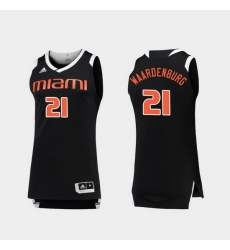 Men Miami Hurricanes Sam Waardenburg Black White Chase College Basketball Jersey Men Miami Hurricanes Sam Waardenburg Black White Chase College Basketball Jersey