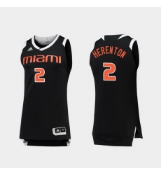 Men Miami Hurricanes Willie Herenton Black White Chase College Basketball Jersey Men Miami Hurricanes Willie Herenton Black White Chase College Basketball Jersey