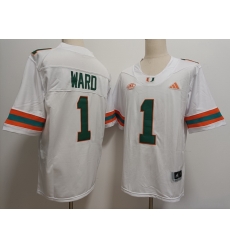Miami Hurricanes #1 Cam Ward White F U S E Jersey Miami Hurricanes #1 Cam Ward White F U S E Jersey