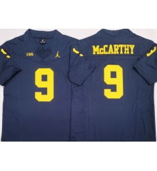 Men Michigan Wolverines #9 JJ McCarthy Navy Stitched NCAA Jersey