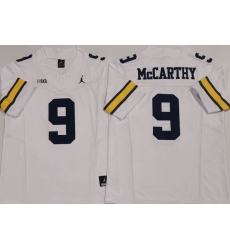 Men Michigan Wolverines #9 JJ McCarthy White Stitched NCAA Jersey