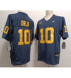 Men Michigan Wolverines Alex Orji #10 Navy Blue F U S E Stitched Jersey Men Michigan Wolverines Alex Orji #10 Navy Blue F U S E Stitched Jersey
