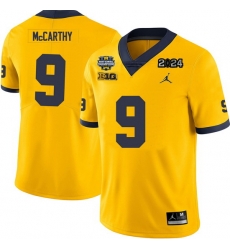 Men Michigan Wolverines J.J. Mccarthy Maize #9 College Football Yellow 2024 National Champions Jersey Men Michigan Wolverines J.J. Mccarthy Maize #9 College Football Yellow 2024 National Champions Jersey