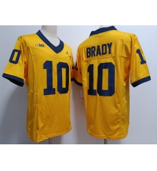 Men Women Youth Michigan Wolverines #10 Tom Brady Yellow 2023 F U S E College Football Jersey Men Women Youth Michigan Wolverines #10 Tom Brady Yellow 2023 F U S E College Football Jersey