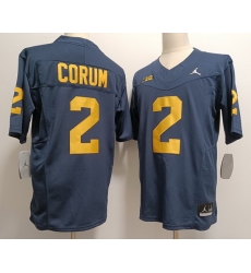 Men Women Youth Michigan Wolverines Blake Corum #2 Navy High School F U S E Stitched Diamond Jersey Men Women Youth Michigan Wolverines Blake Corum #2 Navy High School F U S E Stitched Diamond Jersey