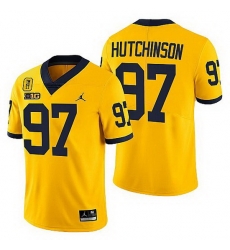 Michigan Wolverines Aidan Hutchinson Maize Tm 42 Patch Honor Tate Myre Jersey Michigan Wolverines Aidan Hutchinson Maize Tm 42 Patch Honor Tate Myre Jersey