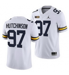Michigan Wolverines Aidan Hutchinson White College Football Men Jersey Michigan Wolverines Aidan Hutchinson White College Football Men Jersey