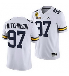 Michigan Wolverines Aidan Hutchinson White Tm 42 Patch Honor Tate Myre Jersey Michigan Wolverines Aidan Hutchinson White Tm 42 Patch Honor Tate Myre Jersey