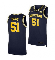 Michigan Wolverines Austin Davis Navy Replica College Basketball Jersey Michigan Wolverines Austin Davis Navy Replica College Basketball Jersey