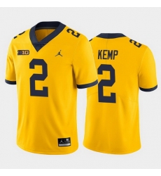 Michigan Wolverines Carlo Kemp Yellow Alternate Men'S Jersey Michigan Wolverines Carlo Kemp Yellow Alternate Men'S Jersey
