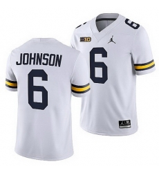 Michigan Wolverines Cornelius Johnson White College Football Men Jersey Michigan Wolverines Cornelius Johnson White College Football Men Jersey