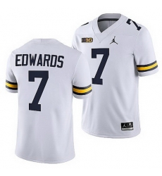 Michigan Wolverines Donovan Edwards White College Football Men Jersey Michigan Wolverines Donovan Edwards White College Football Men Jersey