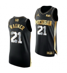 Michigan Wolverines Franz Wagner 2021 March Madness Golden Authentic Black Jersey Michigan Wolverines Franz Wagner 2021 March Madness Golden Authentic Black Jersey