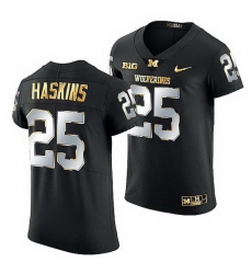 Michigan Wolverines Hassan Haskins 2021 22 Golden Edition Elite Football Black Jersey Michigan Wolverines Hassan Haskins 2021 22 Golden Edition Elite Football Black Jersey