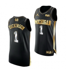 Michigan Wolverines Hunter Dickinson 2021 March Madness Golden Authentic Black Jersey Michigan Wolverines Hunter Dickinson 2021 March Madness Golden Authentic Black Jersey