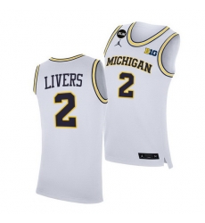 Michigan Wolverines Isaiah Livers 2021 Big Ten Regular Season Champions Blm White Jersey Michigan Wolverines Isaiah Livers 2021 Big Ten Regular Season Champions Blm White Jersey