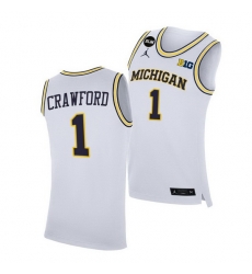 Michigan Wolverines Jamal Crawford 2021 Big Ten Regular Season Champions Blm White Jersey Michigan Wolverines Jamal Crawford 2021 Big Ten Regular Season Champions Blm White Jersey