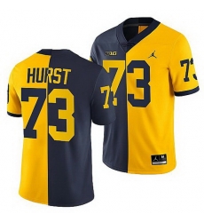 Michigan Wolverines Maurice Hurst Navy Maize Split Edition Nfl Alumni Jersey Michigan Wolverines Maurice Hurst Navy Maize Split Edition Nfl Alumni Jersey