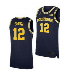 Michigan Wolverines Mike Smith Navy Replica College Basketball Jersey Michigan Wolverines Mike Smith Navy Replica College Basketball Jersey