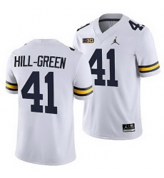 Michigan Wolverines Nikhai Hill Green White College Football Men Jersey Michigan Wolverines Nikhai Hill Green White College Football Men Jersey