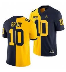 Michigan Wolverines Tom Brady Maize Navy Split Edition Men Jersey Michigan Wolverines Tom Brady Maize Navy Split Edition Men Jersey