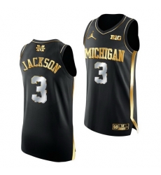 Michigan Wolverines Zeb Jackson 2021 March Madness Golden Authentic Black Jersey Michigan Wolverines Zeb Jackson 2021 March Madness Golden Authentic Black Jersey