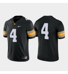 Men Iowa Hawkeyes 4 Black Game Football Jersey Men Iowa Hawkeyes 4 Black Game Football Jersey
