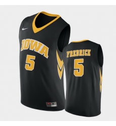 Men Iowa Hawkeyes C.J. Fredrick Replica Black College Basketball Jersey Men Iowa Hawkeyes C.J. Fredrick Replica Black College Basketball Jersey