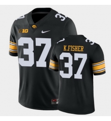 Men Iowa Hawkeyes Kyler Fisher Game Black College Football Jersey Men Iowa Hawkeyes Kyler Fisher Game Black College Football Jersey