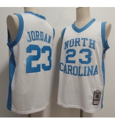 Men North Carolina Tar Heels #23 Michael Jordan 1983-84 Throwback White Stitched NCAA Basketball Jersey