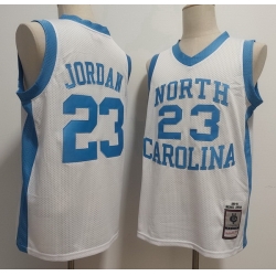 Men North Carolina Tar Heels #23 Michael Jordan 1983-84 Throwback White Stitched NCAA Basketball Jersey