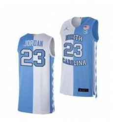 Men North Carolina Tar Heels Michael Jordan 2021 Blue White Split Edition Special Jersey Men North Carolina Tar Heels Michael Jordan 2021 Blue White Split Edition Special Jersey