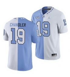 North Carolina Tar Heels Ty Chandler College Football White Blue Split Edition Game Jersey North Carolina Tar Heels Ty Chandler College Football White Blue Split Edition Game Jersey