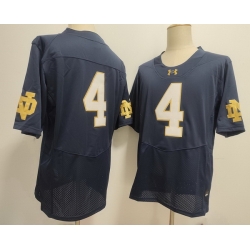 Men Norte Dame Fighting Irish  #4 Jeremiyah Love Navy Stitched NCAA Jersey