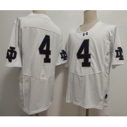 Men Norte Dame Fighting Irish  #4 Jeremiyah Love White Stitched NCAA Jersey