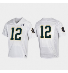 Men Notre Dame Fighting Irish 12 White Premier College Football Jersey Men Notre Dame Fighting Irish 12 White Premier College Football Jersey