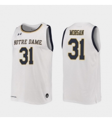Men Notre Dame Fighting Irish Elijah Morgan Replica White College Basketball 2019 20 Jersey Men Notre Dame Fighting Irish Elijah Morgan Replica White College Basketball 2019 20 Jersey