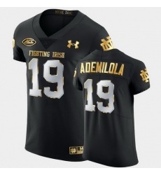 Men Notre Dame Fighting Irish Justin Ademilola Golden Edition Black Authentic Jersey Men Notre Dame Fighting Irish Justin Ademilola Golden Edition Black Authentic Jersey