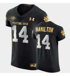 Men Notre Dame Fighting Irish Kyle Hamilton Golden Edition Black Authentic Jersey Men Notre Dame Fighting Irish Kyle Hamilton Golden Edition Black Authentic Jersey