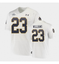 Men Notre Dame Fighting Irish Kyren Williams Replica White College Football Playoff Jersey Men Notre Dame Fighting Irish Kyren Williams Replica White College Football Playoff Jersey