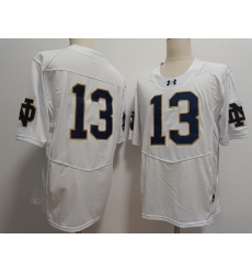 Notre Dame Fighting Irish #13 Riley Leonard White 2024 New Notre Dame Fighting Irish #13 Riley Leonard White 2024 New