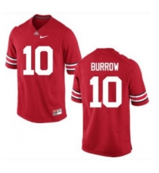 Men Ohio State Buckeyes 10 Joe Burrow Red College Football Jersey Men Ohio State Buckeyes 10 Joe Burrow Red College Football Jersey